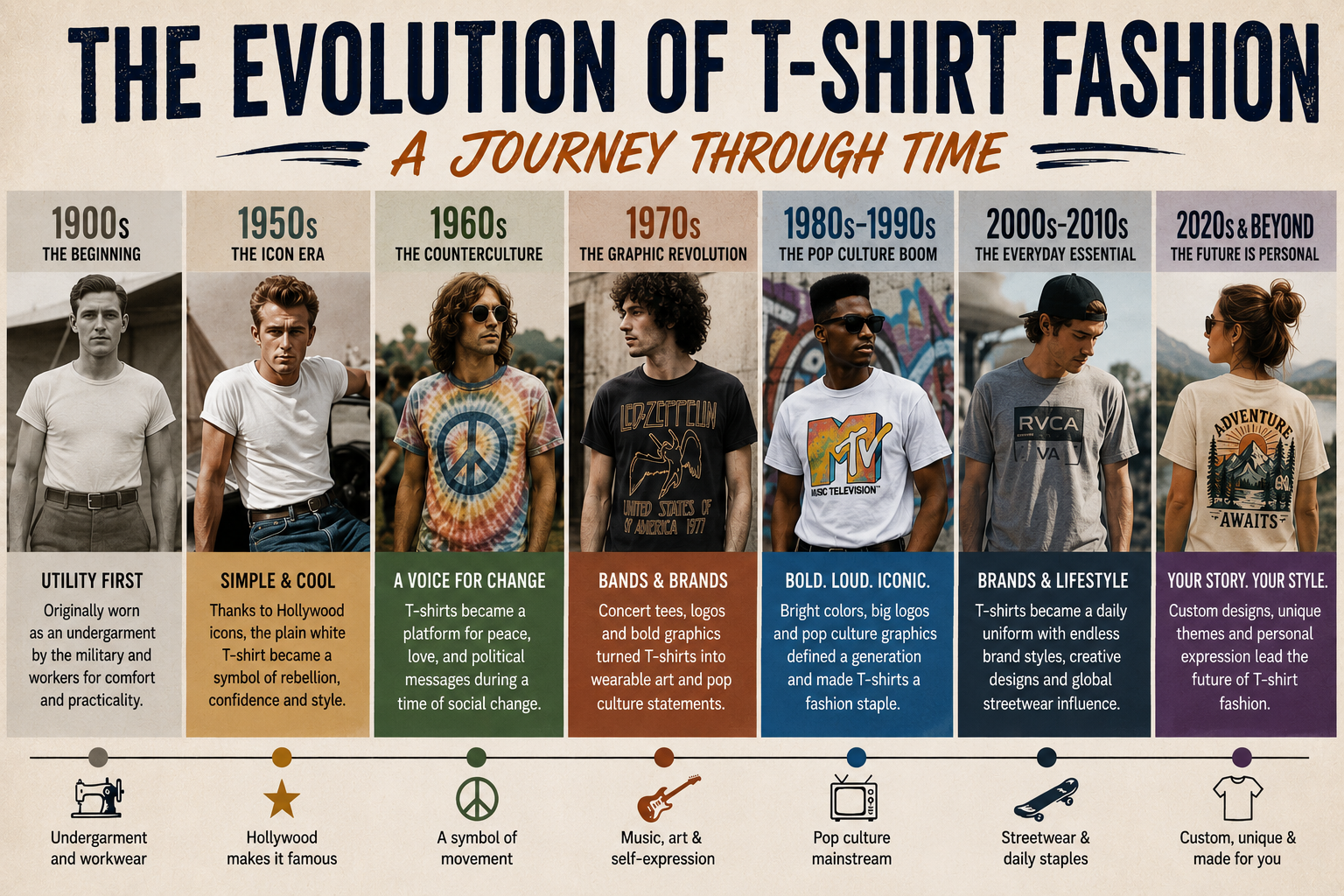 The Evolution of T-Shirt Fashion: A Journey Through Time